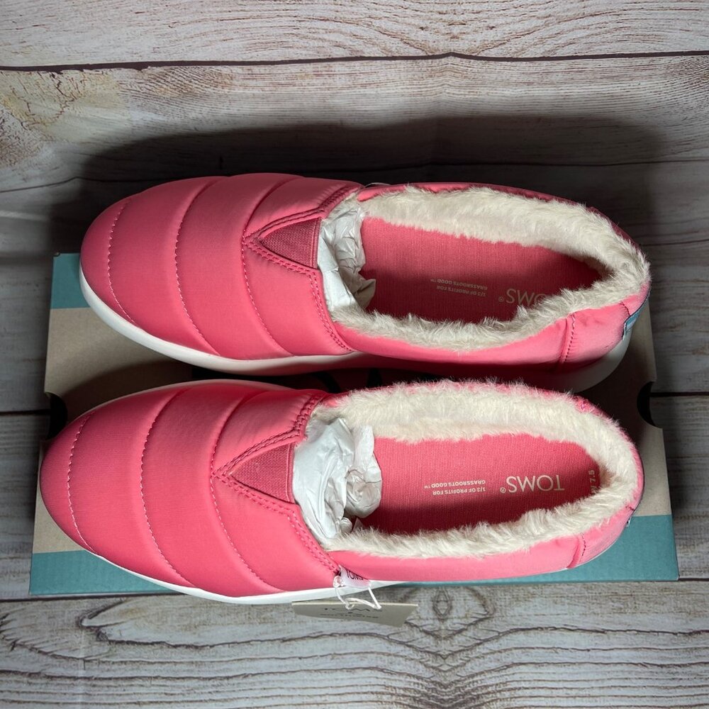 TOMS Alpargata Mallow Tea Rose Woven Slip-on Shoes Size 7.5 NEW In Box - Picture 2 of 7